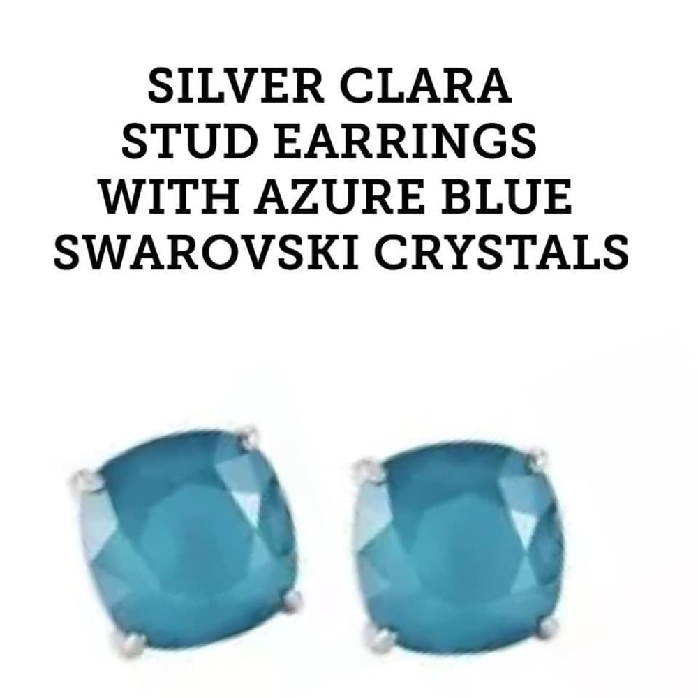 Swarovski Azure Blue Clara Earrings